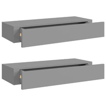 Viaxl Wandschappen Met Lade 60X3,5X10 Cm Mdf 2 60 x 23.5 x 10 cm Grijs