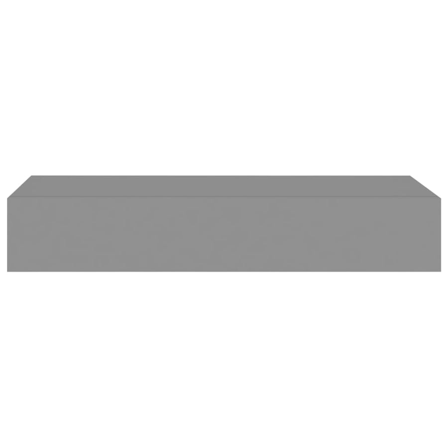 Viaxl Wandschappen Met Lade 60X3,5X10 Cm Mdf 2 60 x 23.5 x 10 cm Grijs