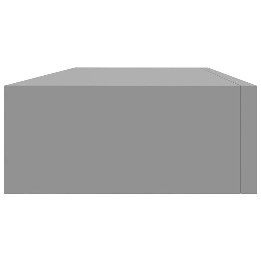 Viaxl Wandschappen Met Lade 60X3,5X10 Cm Mdf 2 60 x 23.5 x 10 cm Grijs