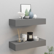 Viaxl Wandschappen Met Lade 60X3,5X10 Cm Mdf 2 60 x 23.5 x 10 cm Grijs
