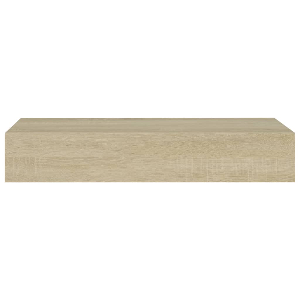 Viaxl Wandschap Met Lade 60X23,5X0 Cm Mdf Kleurig 1 60 x 23.5 x 10 cm Eiken
