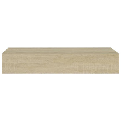 Viaxl Wandschap Met Lade 60X23,5X0 Cm Mdf Kleurig 1 60 x 23.5 x 10 cm Eiken
