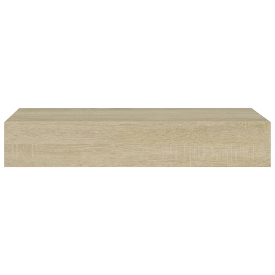 Viaxl Wandschap Met Lade 60X23,5X0 Cm Mdf Kleurig 1 60 x 23.5 x 10 cm Eiken