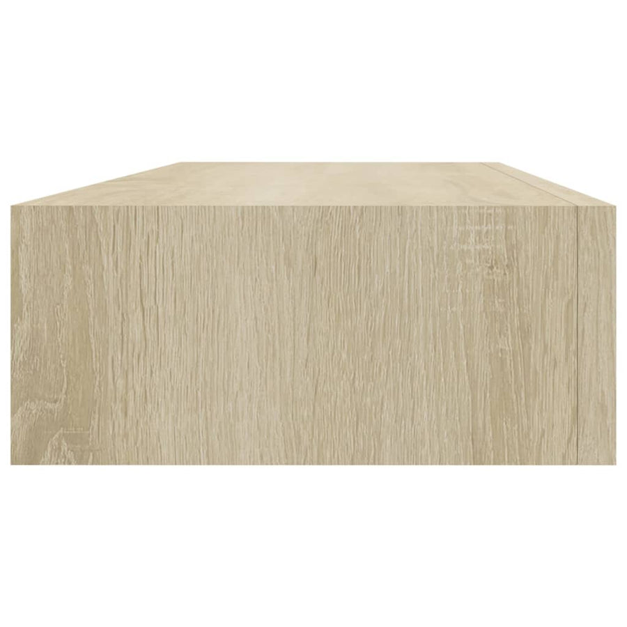 Viaxl Wandschap Met Lade 60X23,5X0 Cm Mdf Kleurig 1 60 x 23.5 x 10 cm Eiken