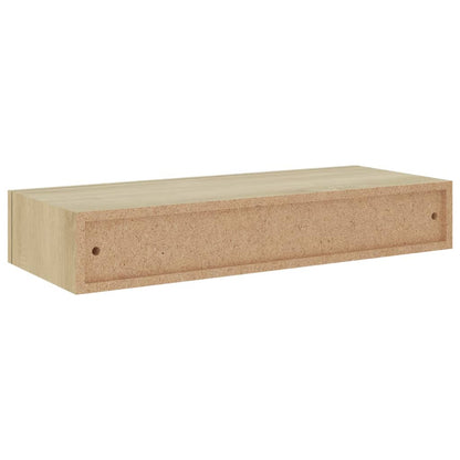 Viaxl Wandschap Met Lade 60X23,5X0 Cm Mdf Kleurig 1 60 x 23.5 x 10 cm Eiken