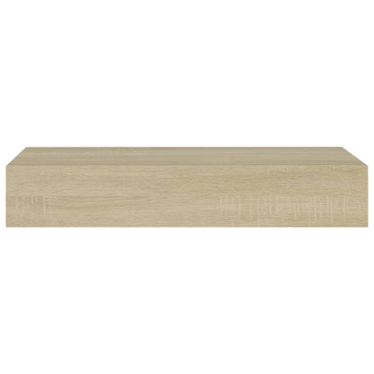 Viaxl Wandschappen Met Lade 60X3,5X10 Cm Mdf Kleurig 2 60 x 23.5 x 10 cm Eiken