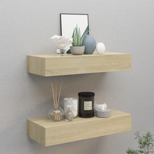 Viaxl Wandschappen Met Lade 60X3,5X10 Cm Mdf Kleurig 2 60 x 23.5 x 10 cm Eiken