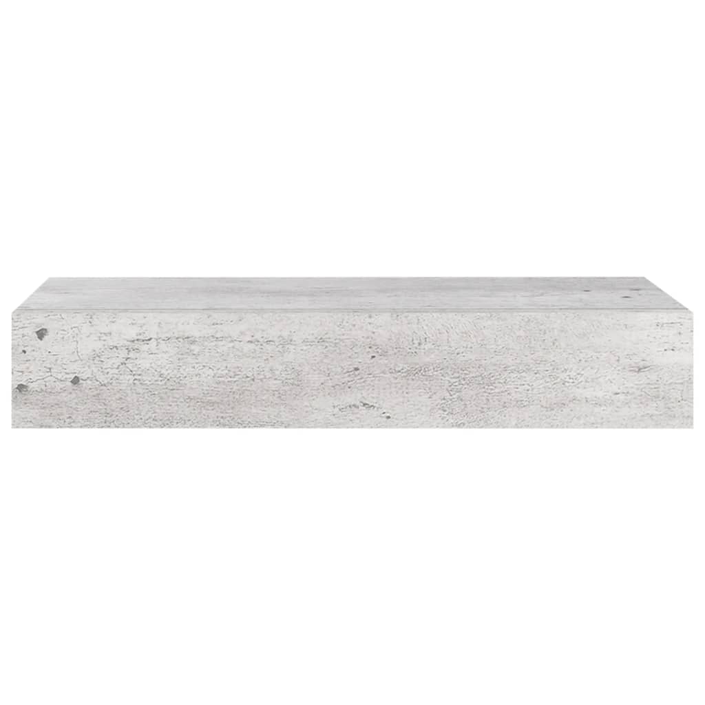 Wandschap Met Lade 60X23,5X0 Cm Mdf 1 60 x 23.5 x 10 cm Betongrijs