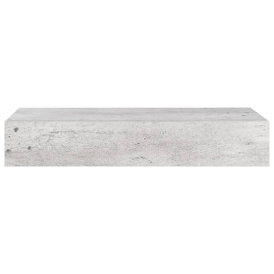 Wandschap Met Lade 60X23,5X0 Cm Mdf 1 60 x 23.5 x 10 cm Betongrijs