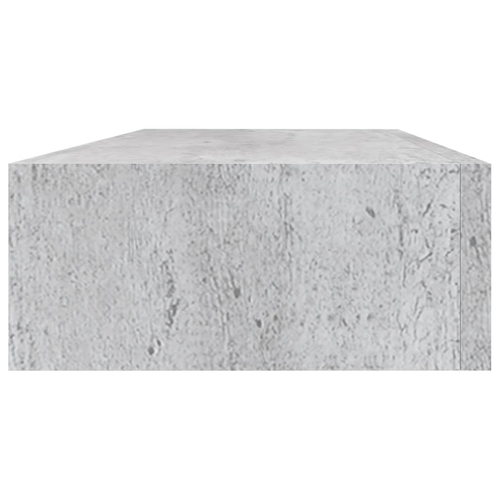 Wandschap Met Lade 60X23,5X0 Cm Mdf 1 60 x 23.5 x 10 cm Betongrijs