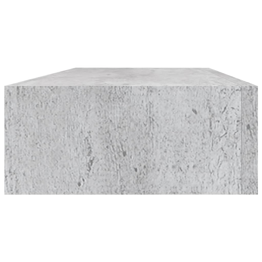 Wandschap Met Lade 60X23,5X0 Cm Mdf 1 60 x 23.5 x 10 cm Betongrijs