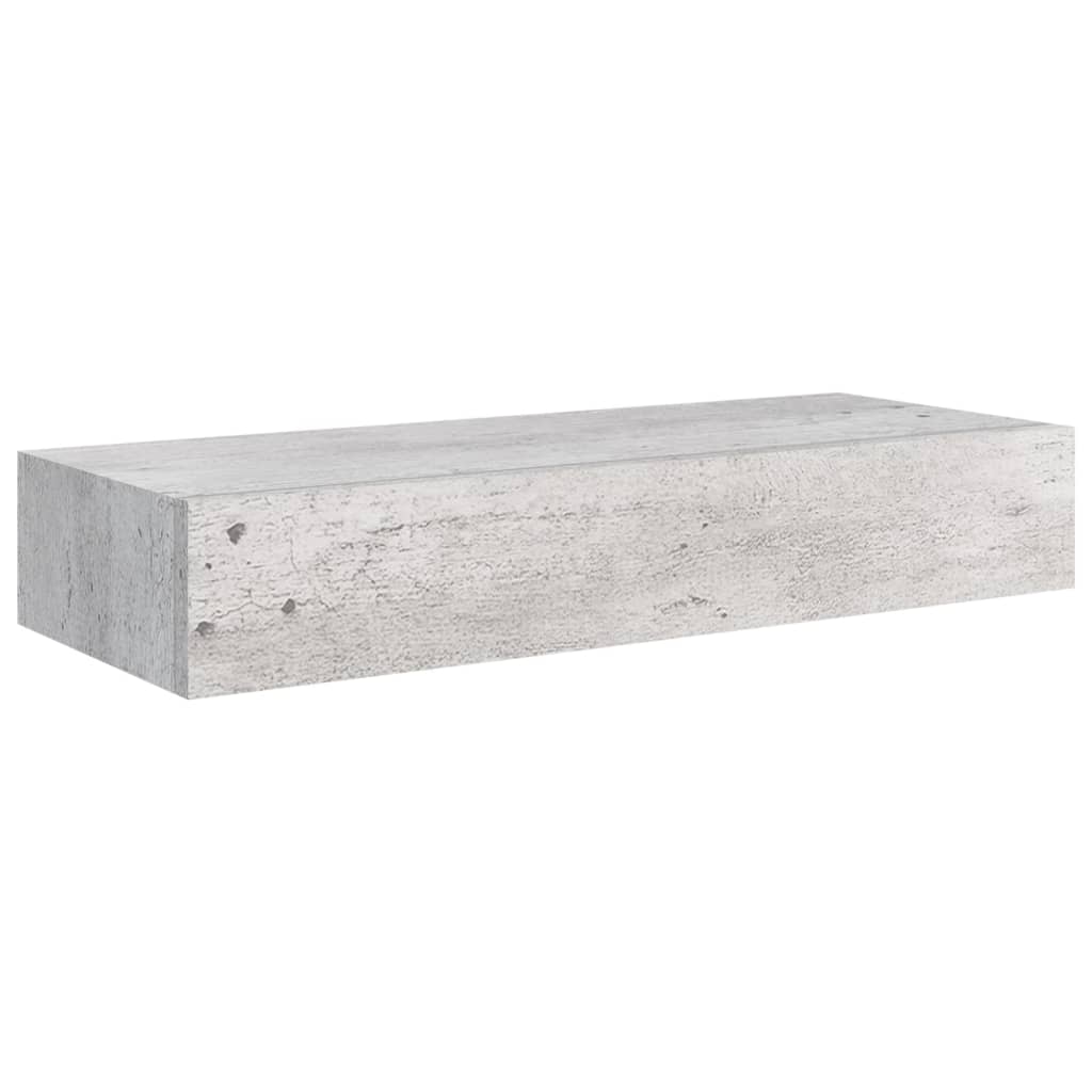 Wandschappen Met Lade 60X3,5X10 Cm Mdf 2 60 x 23.5 x 10 cm Betongrijs