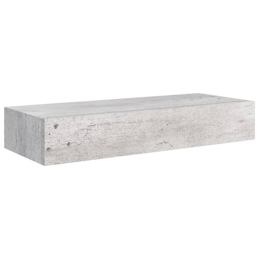 Wandschappen Met Lade 60X3,5X10 Cm Mdf 2 60 x 23.5 x 10 cm Betongrijs