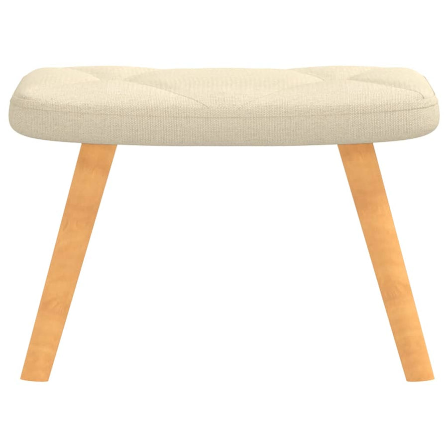 Relaxstoel Met Voetenbank Stof Kleurig 1 Crème