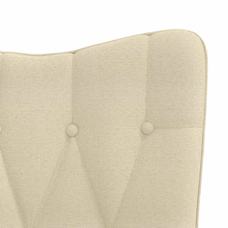 Relaxstoel Met Voetenbank Stof Kleurig 1 Crème