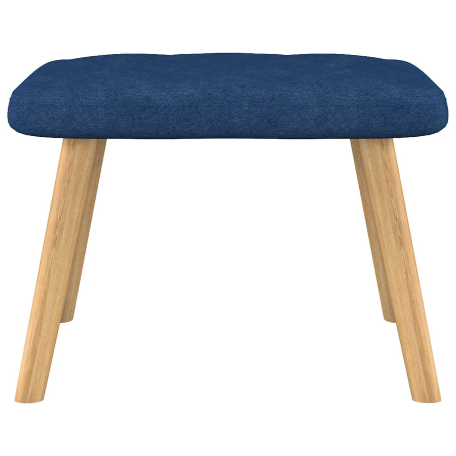 Relaxstoel met voetenbank stof blauw 1 Blauw