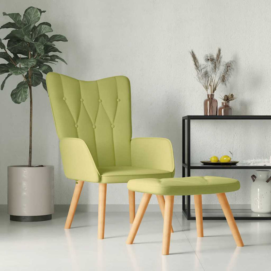 Relaxstoel Met Voetenbank Stof 1
