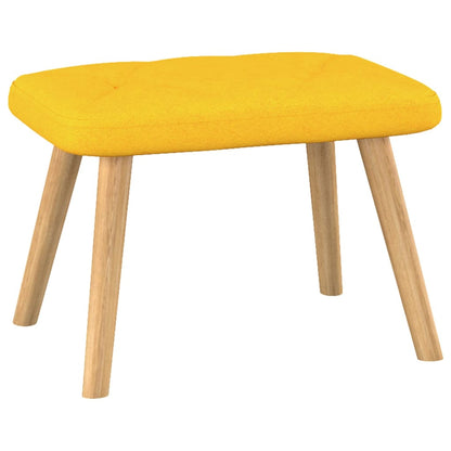 Relaxstoel met voetenbank stof mosterdgeel Mosterdgeel Met voetensteun