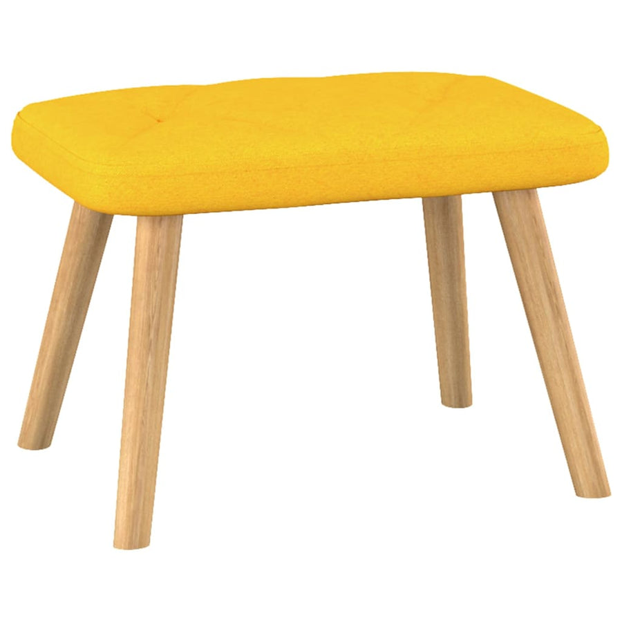 Relaxstoel met voetenbank stof mosterdgeel Mosterdgeel Met voetensteun