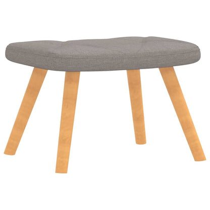 Relaxstoel met voetenbank stof taupe
