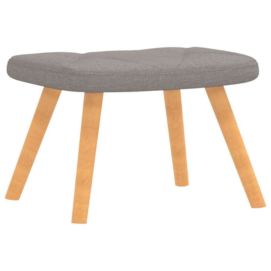 Relaxstoel met voetenbank stof taupe