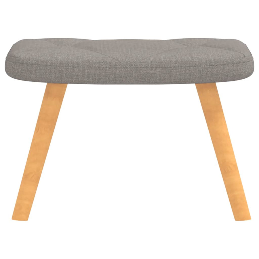 Relaxstoel met voetenbank stof taupe
