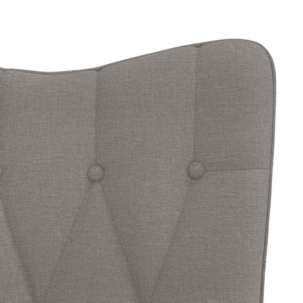 Relaxstoel met voetenbank stof taupe