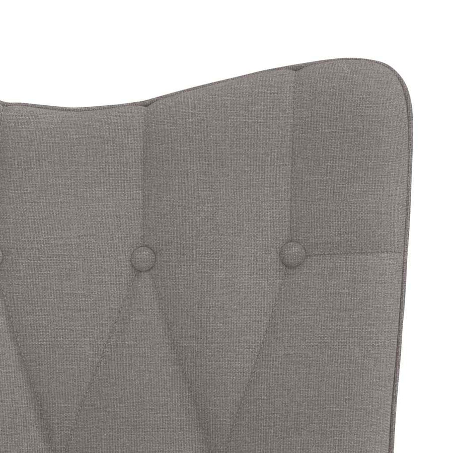 Relaxstoel met voetenbank stof taupe