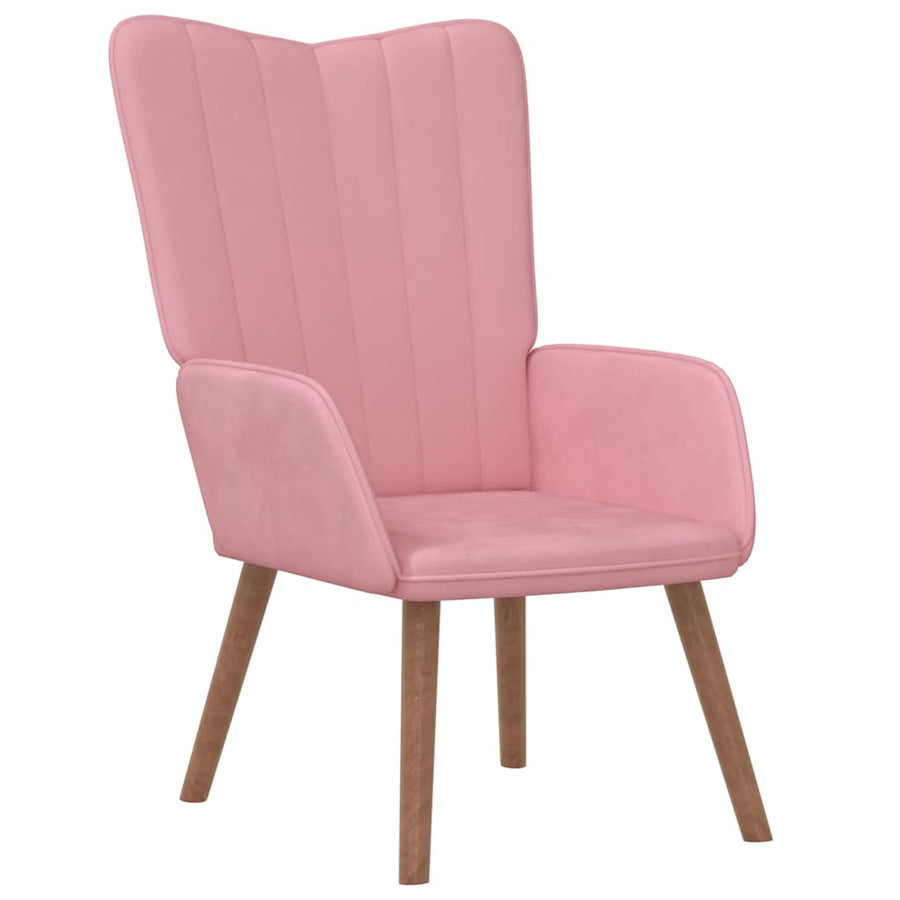 Relaxstoel Fluweel 1 Roze