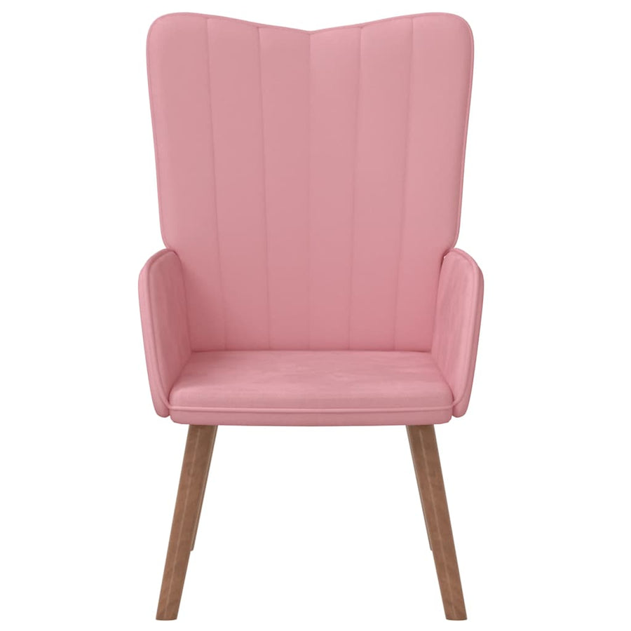 Relaxstoel Fluweel 1 Roze