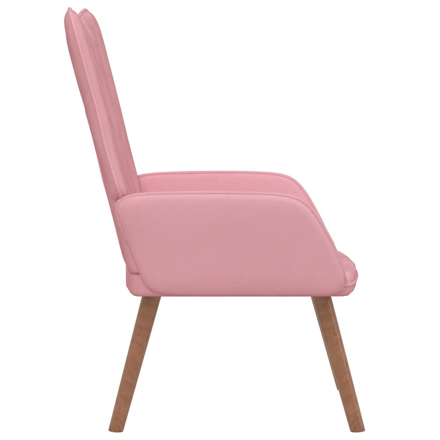 Relaxstoel Fluweel 1 Roze