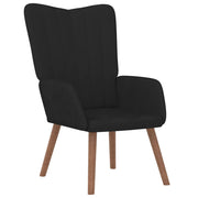 Relaxstoel fluweel zwart 61,5x69x95,5 cm