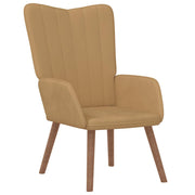 Relaxstoel fluweel bruin
