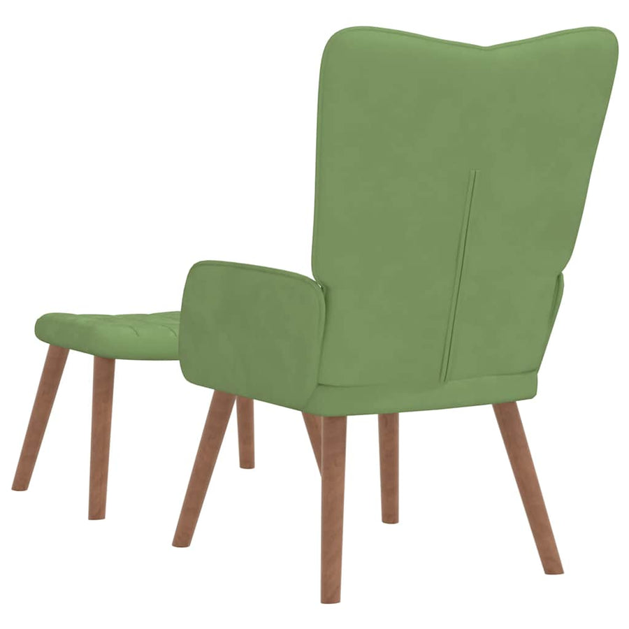 Relaxstoel Met Voetenbank Fluweel 1