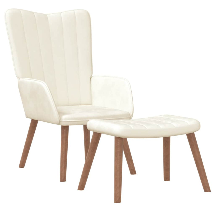 Relaxstoel Met Voetenbank Fluweel 1