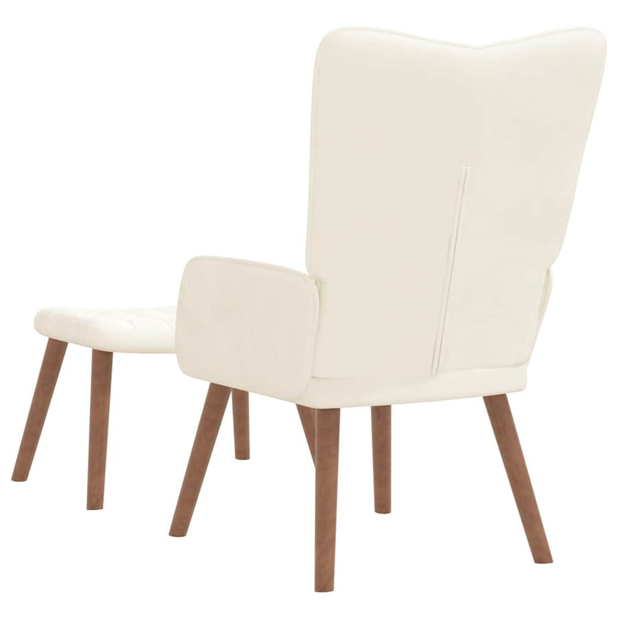 Relaxstoel Met Voetenbank Fluweel 1