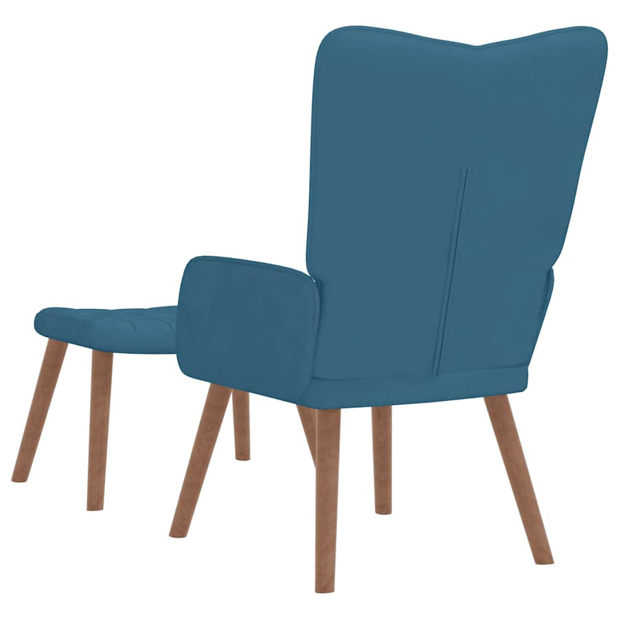 Relaxstoel Met Voetenbank Fluweel 1