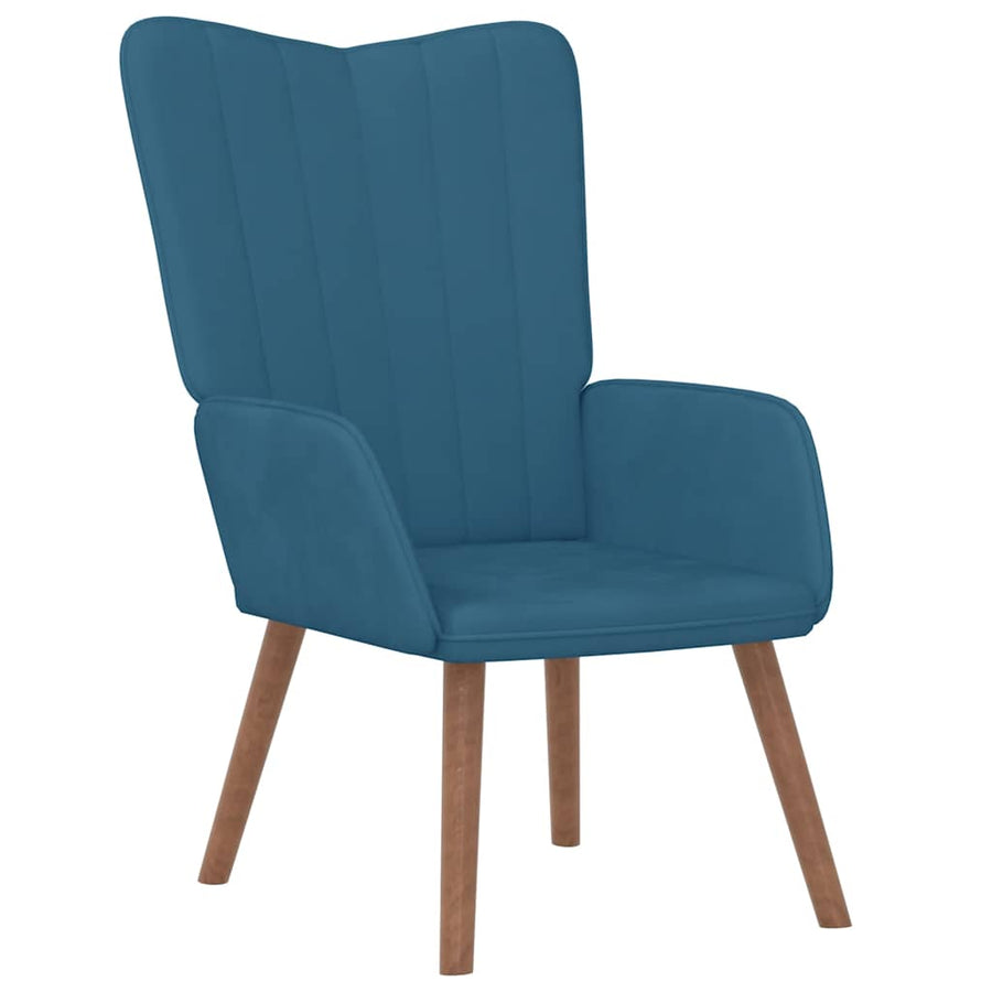 Relaxstoel Met Voetenbank Fluweel 1