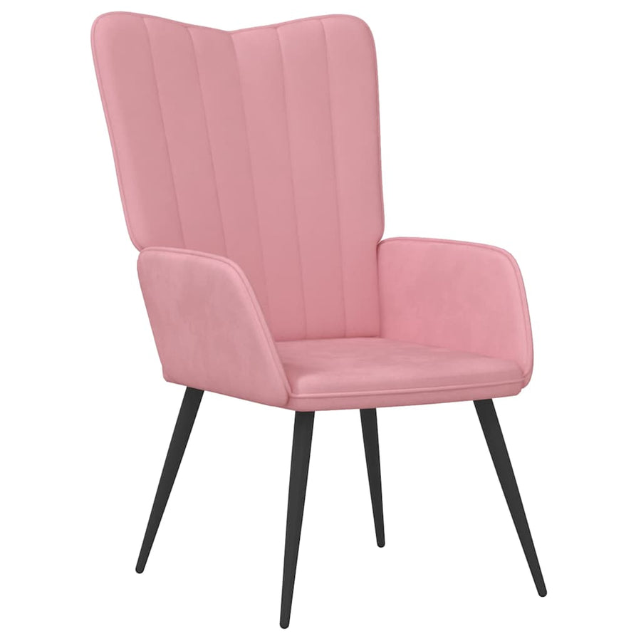 Relaxstoel Fluweel 1 Roze