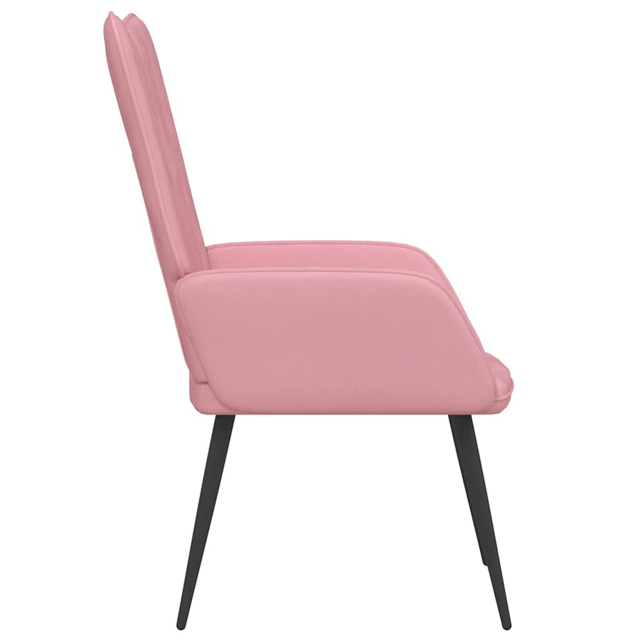 Relaxstoel Fluweel 1 Roze