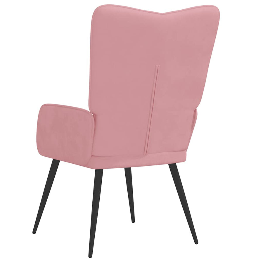 Relaxstoel Fluweel 1 Roze