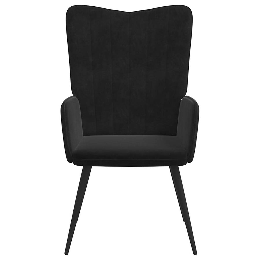 Relaxstoel Fluweel 1 Zwart