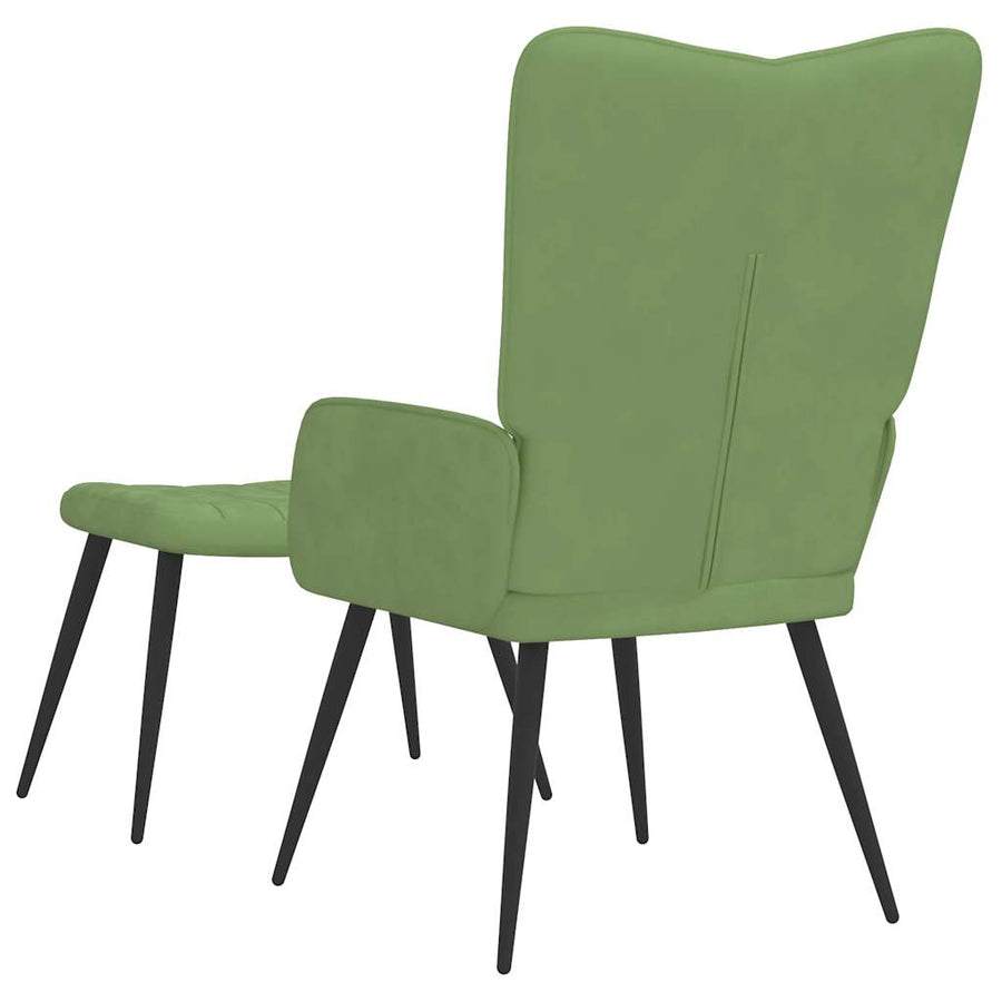 Relaxstoel Met Voetenbank Fluweel 1