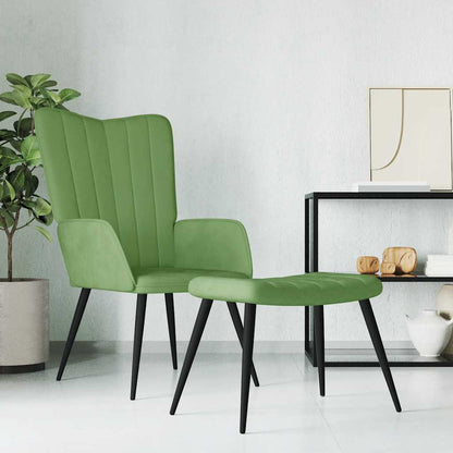 Relaxstoel Met Voetenbank Fluweel 1