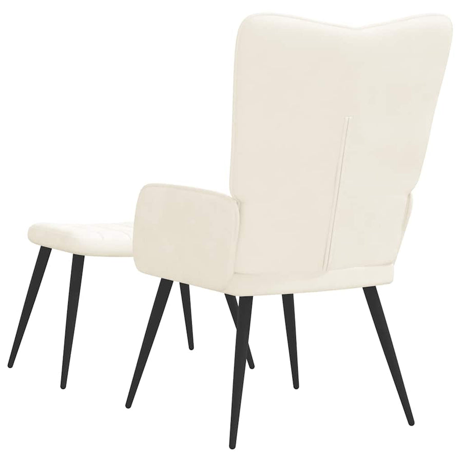 Relaxstoel Met Voetenbank Fluweel 1