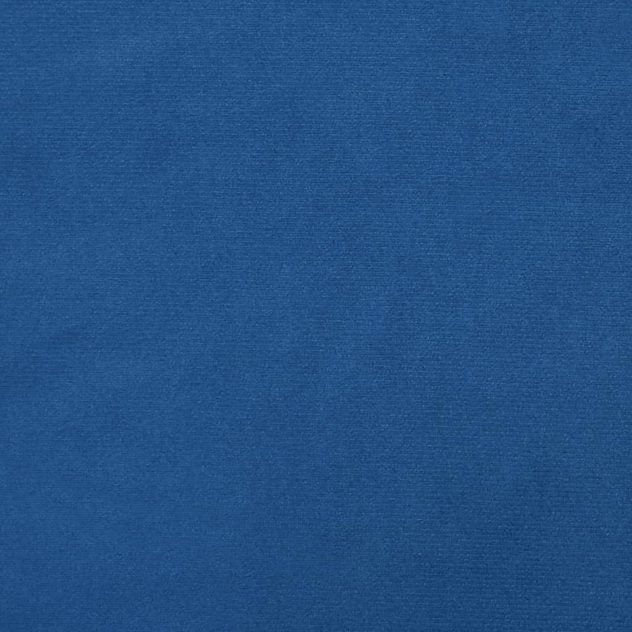 Schommelstoel met voetenbank fluweel blauw