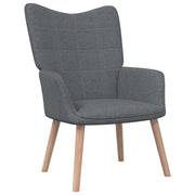 Relaxstoel stof donkergrijs 61,5x69x95,5 cm