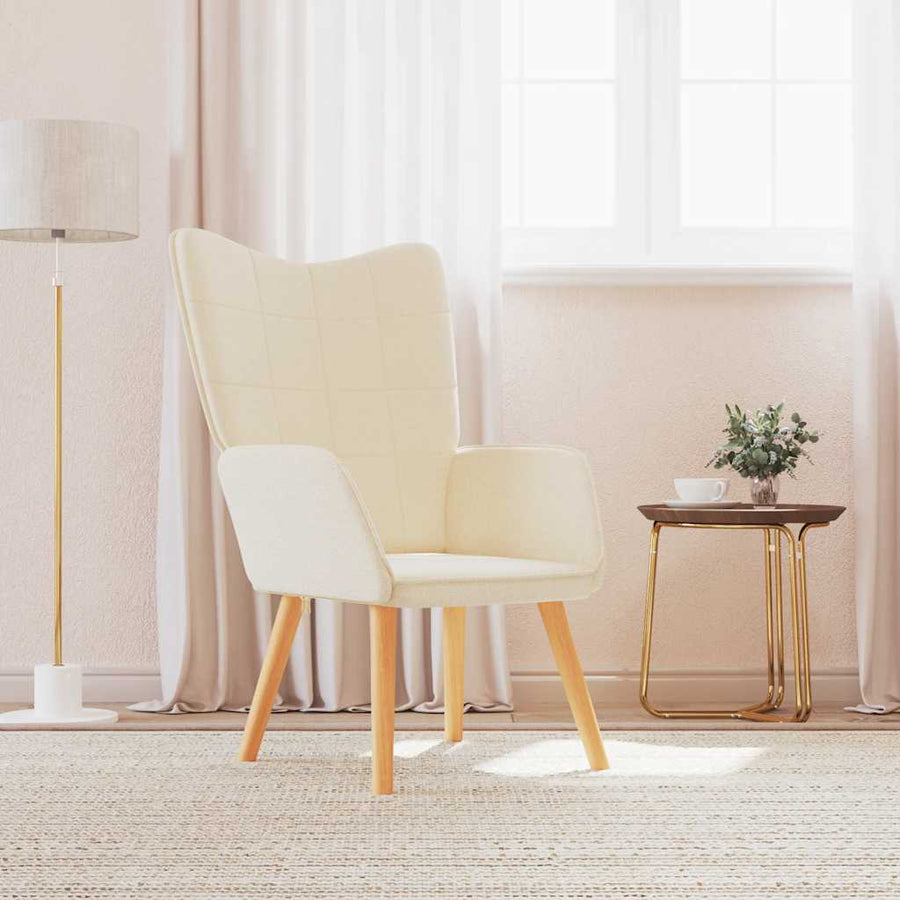 Relaxstoel Stof Kleurig 1 Crème