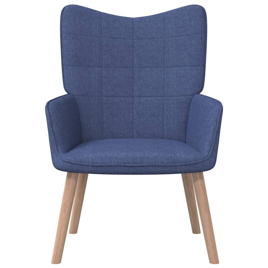 Relaxstoel Stof Blauw Zonder voetensteun