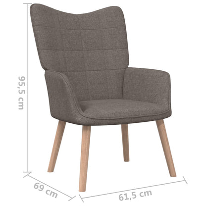 Relaxstoel Stof Taupe Zonder voetensteun
